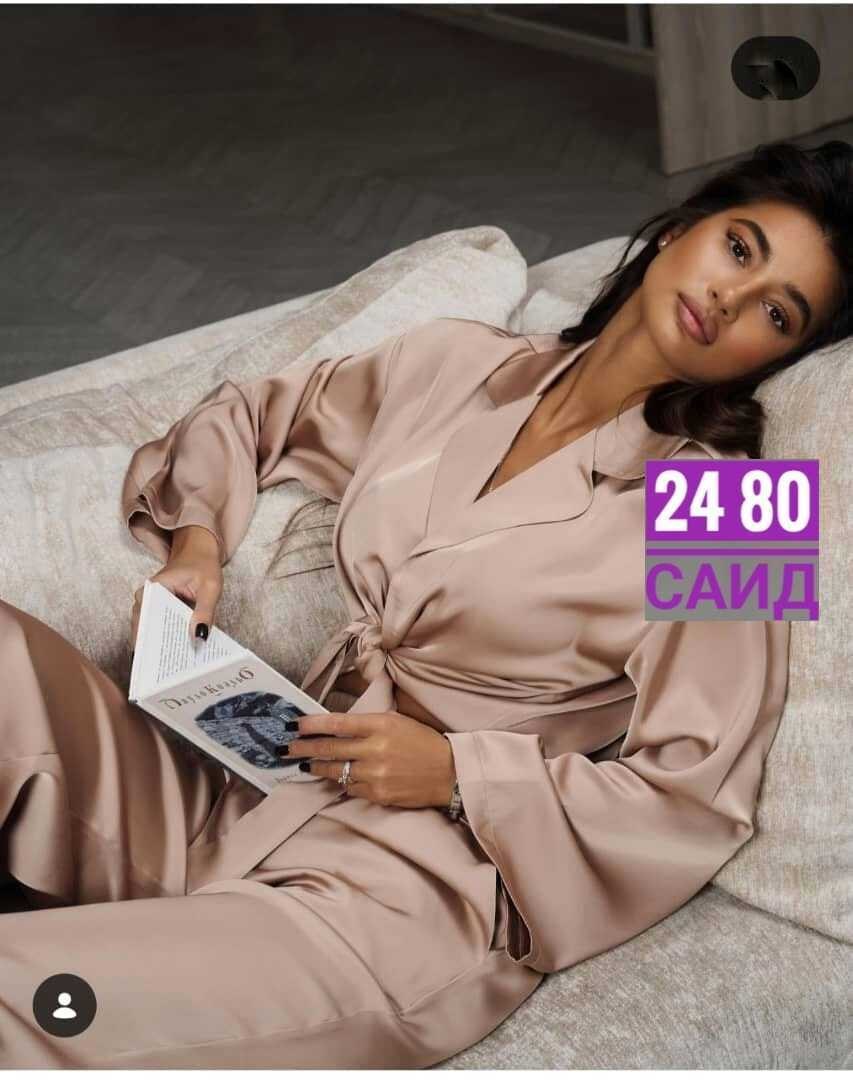 шелковая пижама,брючный атласный костюм,атласный костюм женский,атласный костюм,пижама женская шелковая