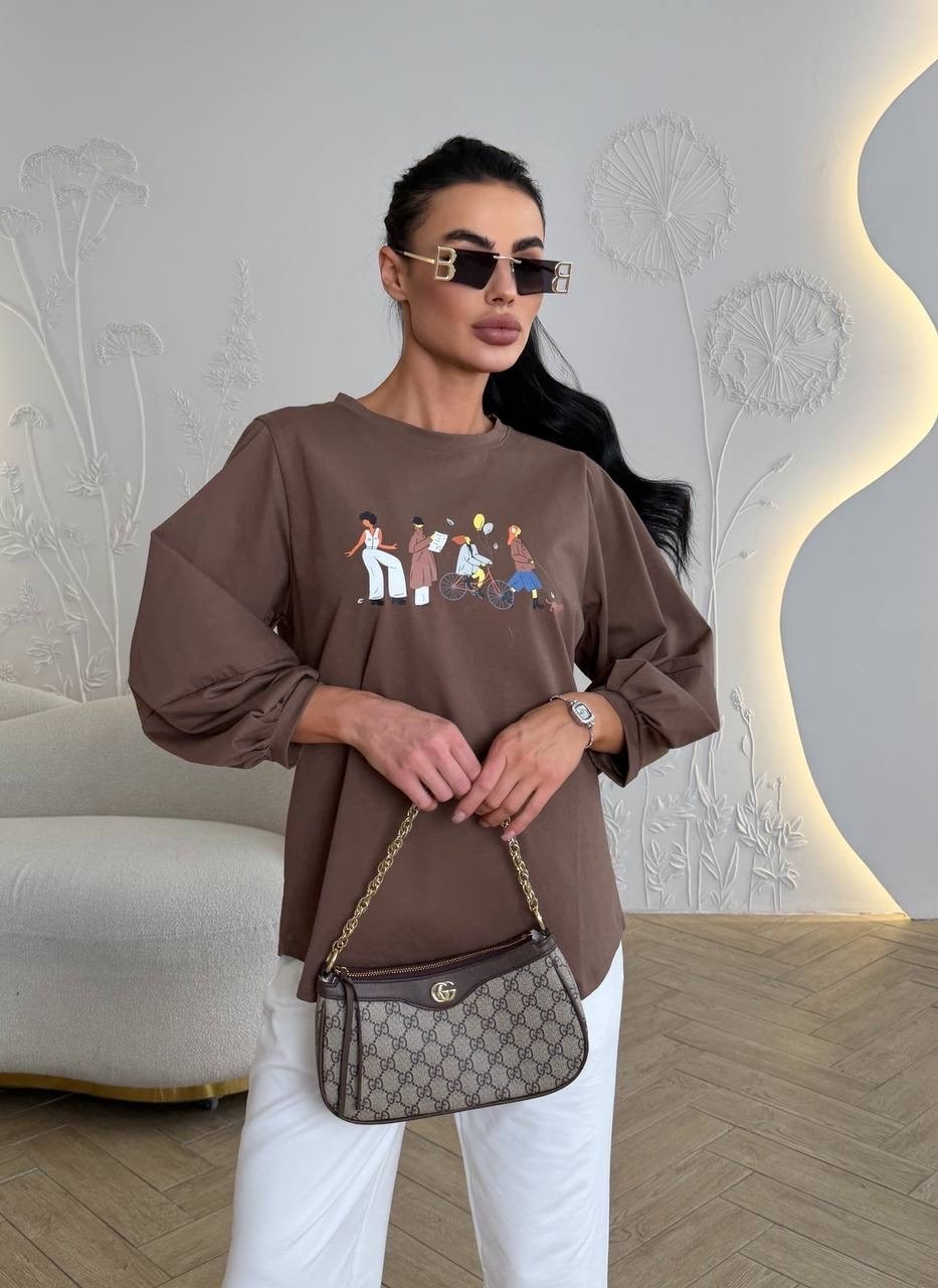 свитшот женская,футболка удлиненная туника оверсайз la brisa 253930077,кофта оверсайз,женская кофта,свитшот кофта