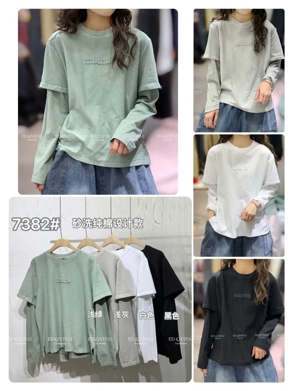 одежда модная,дизайн одежда,свитшот с двойным рукавом,джемпер,футболка в корейском стиле