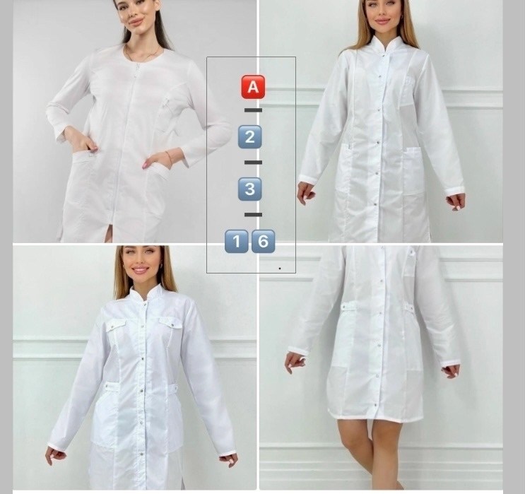 халат женский медицинский,халат медицинский длинный рукав медицинская одежда профмед,медицинский халат,халат медицинский женский белый с длинным рукавом,медицинский халат с длинным рукавом