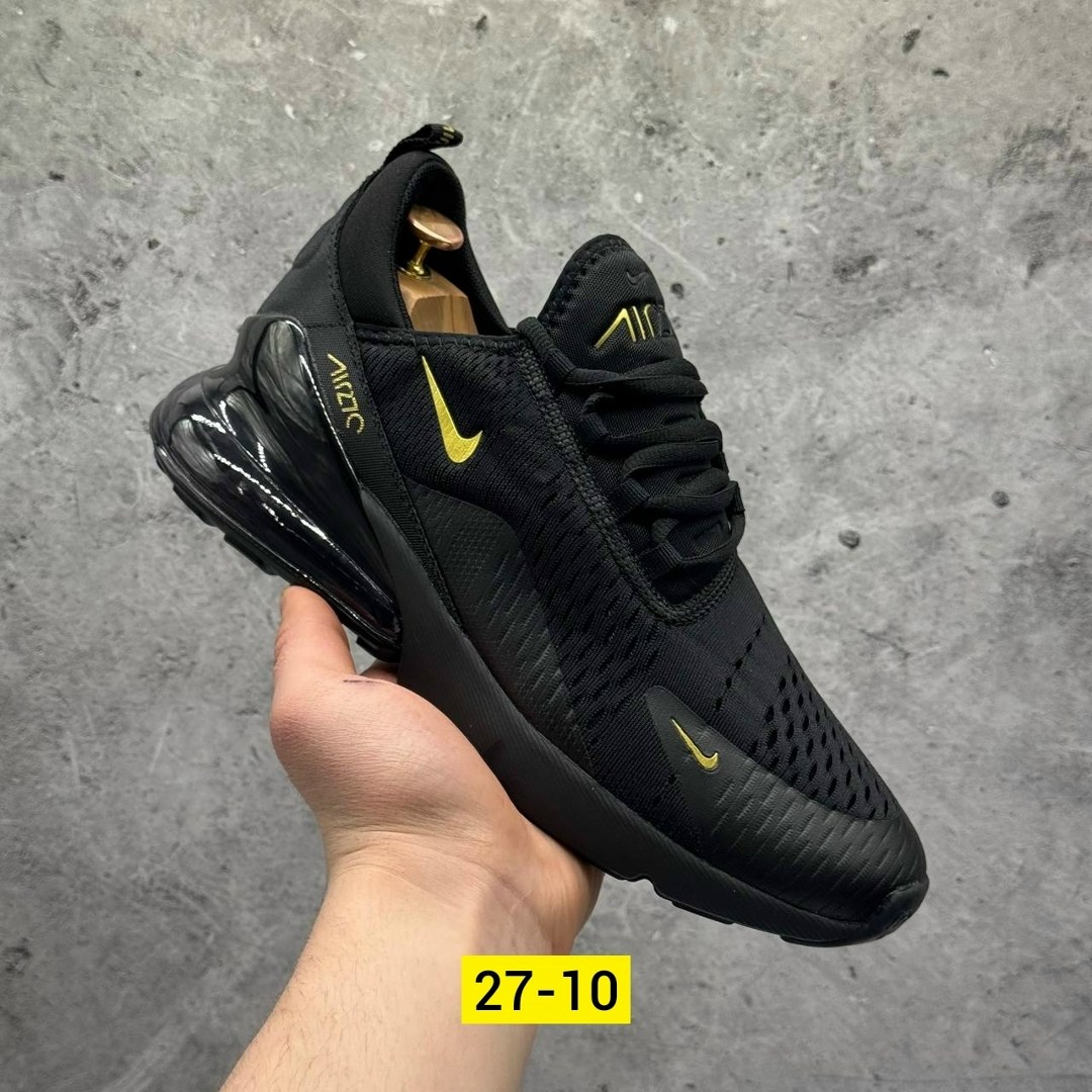 кроссовки,nike air max 270 black gold,кроссовки nike air max 270,кроссовка мужской,nike air 270