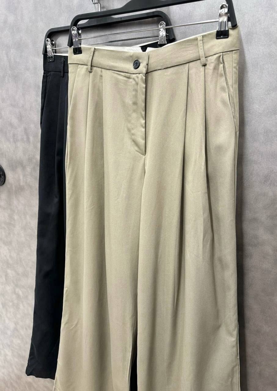 black high-waisted wide leg pants for summer,casual outfit,wide leg trousers outfit,модные образы,модные наряды