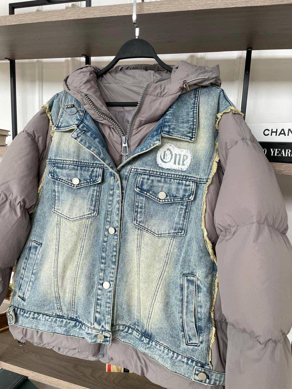 корейская одежда,джинсовая куртка,куртка женская джинсовая,джинсовая куртка с интересными вставками,куртка модная