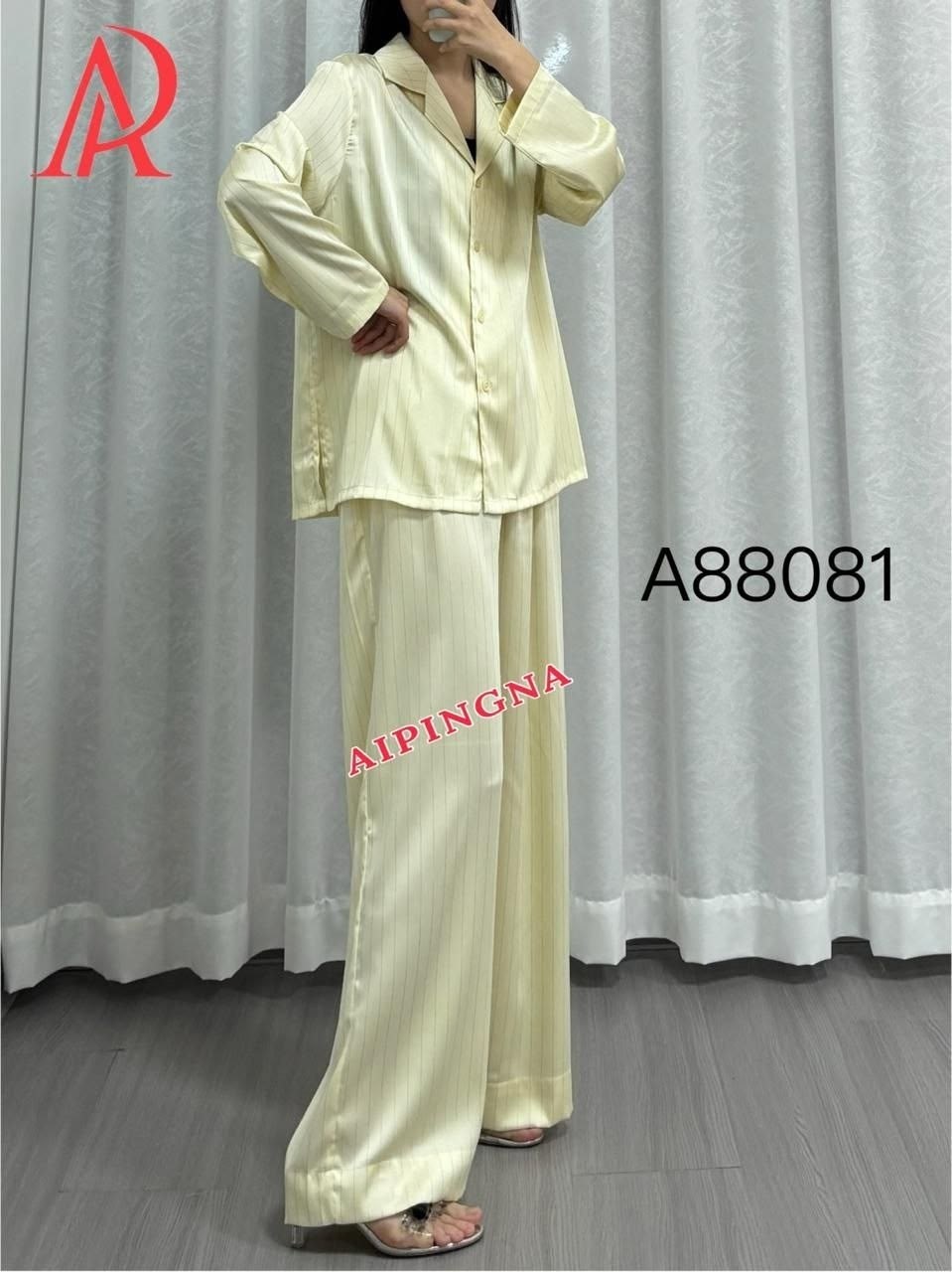 пижама женская шелковая cо штанами,пижама женская шелковая bright fame,женская пижама,шелковая пижама,пижама для женщин