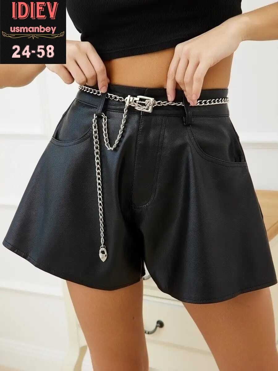 шорты кожаные,шорты юбка кожаная,шорты из экокожа,женские шорты,шорты женские из экокожи