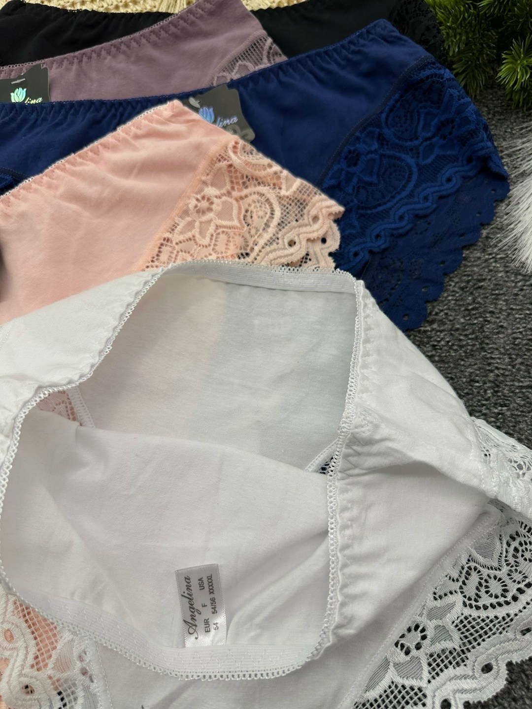 трусы женские набор хлопок слипы с кружевами 5 шт planet of underwear,трусы женские 5 шт,женские трусы хлопок,трусы женские,трусы женские набор хлопок слипы с кружевами 5 шт