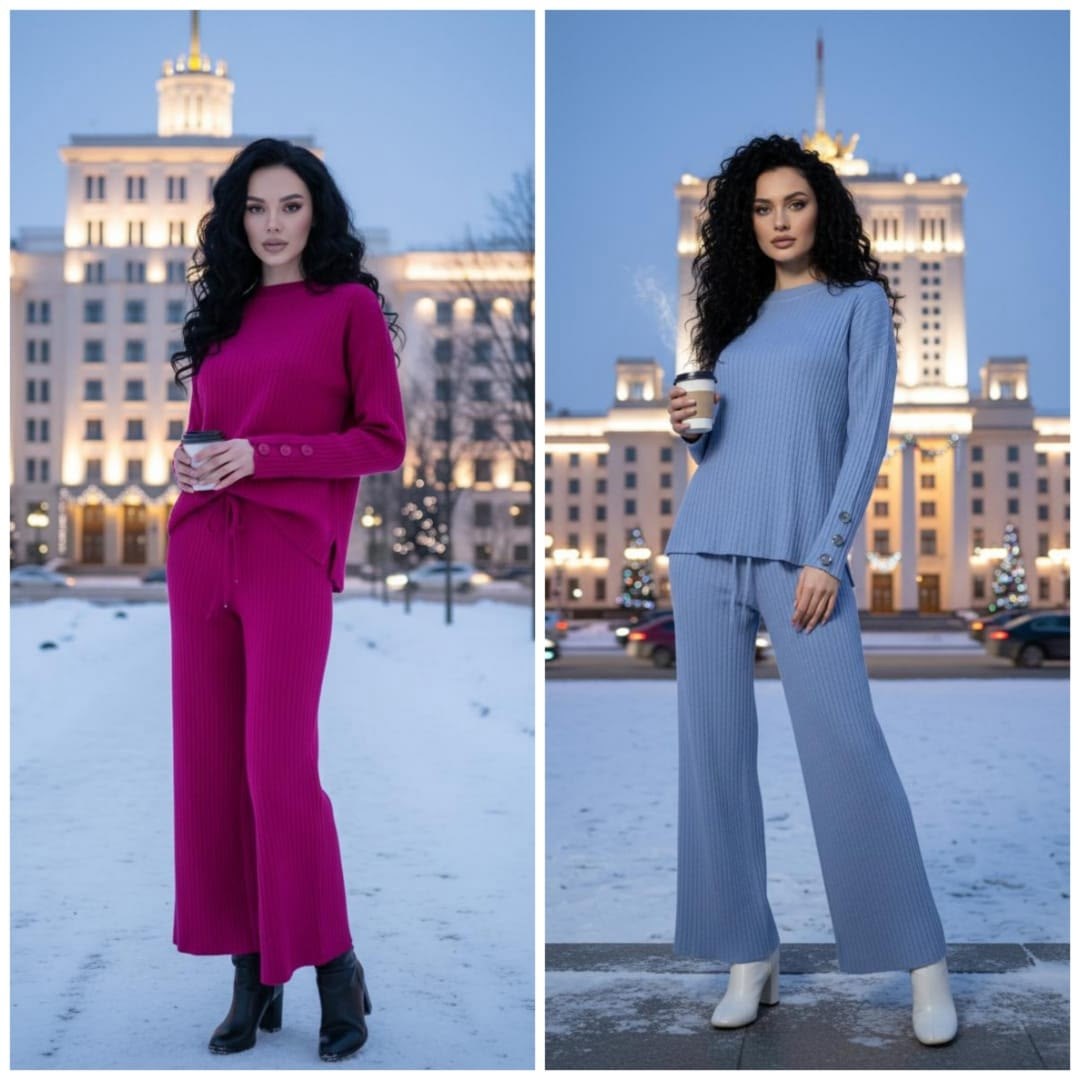 женские костюмы,костюм женский кофта и штаны арт. 1545967,костюм с брюками,костюм женский теплый вязаный брючный,костюм теплый вязаный брючный alina женский