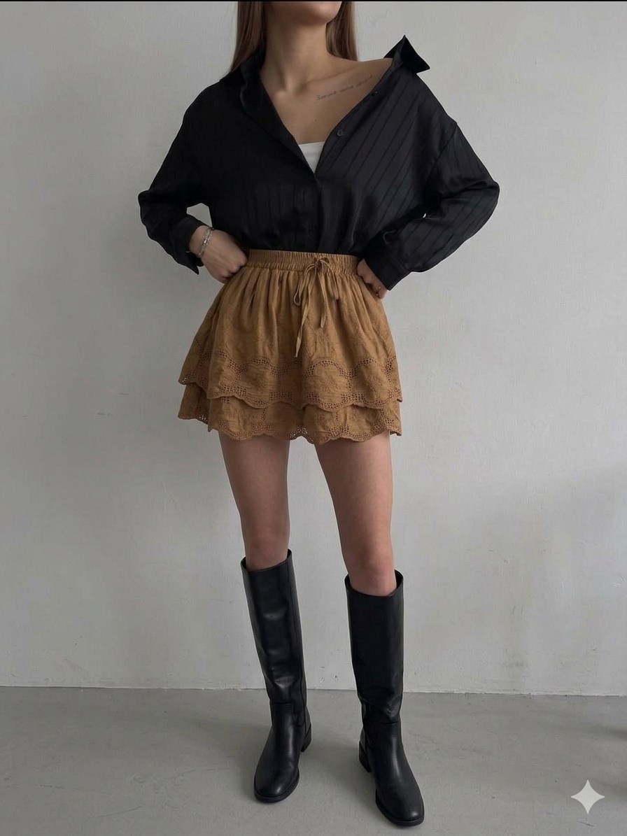 юбка с оборками,юбка с рюшами,короткая юбка в рубчик с рюшами,юбка,кружевная юбка