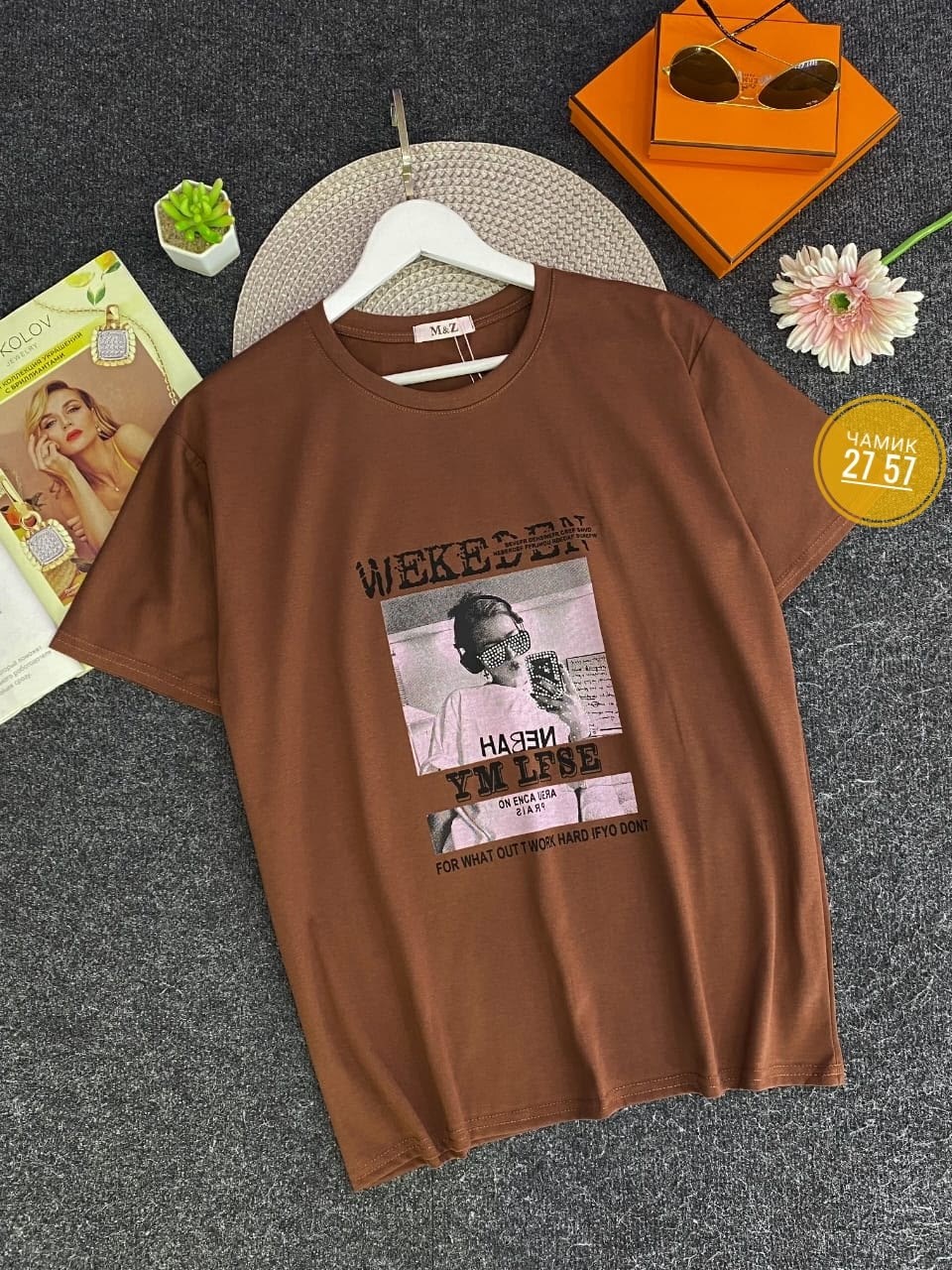 футболка,футболки женская,футболка с принтом,футболка мужской,футболка коричневая