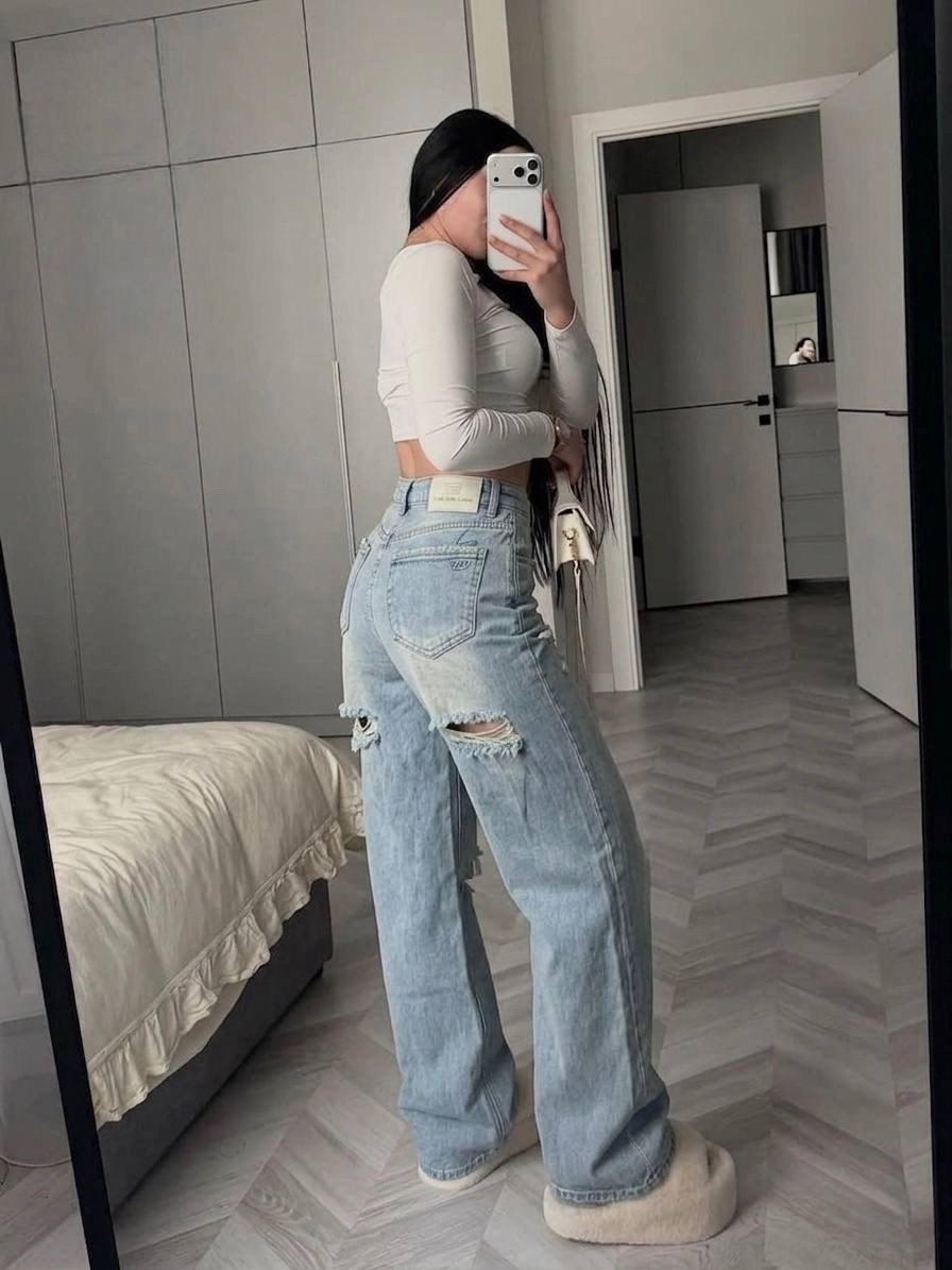 модные джинсы,джинсы женские широкие,джинсы,женские джинсы,джинсы рваные