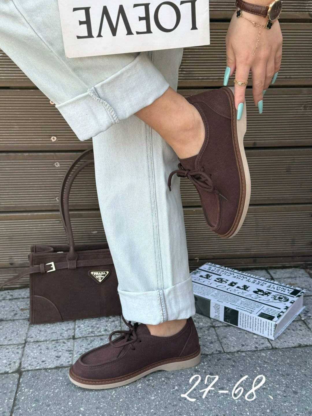 ,женская ,лоферы замшевые на шнуровке,повседневная ,лоферы замшевые на шнуровке цвет коричневый