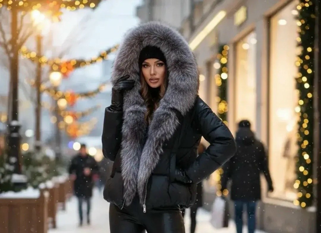 пуховики с мехом,пуховик с чернобуркой,пуховик с чернобуркой женский,пуховик с натуральным мехом,укороченный черный пуховик с чернобуркой