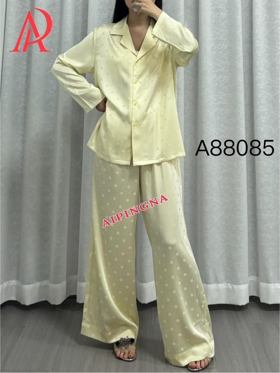 пижама женская шелковая cо штанами,пижама женская шелковая bright fame,женская пижама,шелковая пижама,пижама для женщин