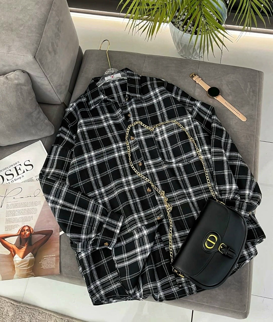 рубашка в клетку женская,женская рубашка в клетку оверсайз,рубашка в клетку,стильная женская рубашка,рубашка в клетку свободного кроя