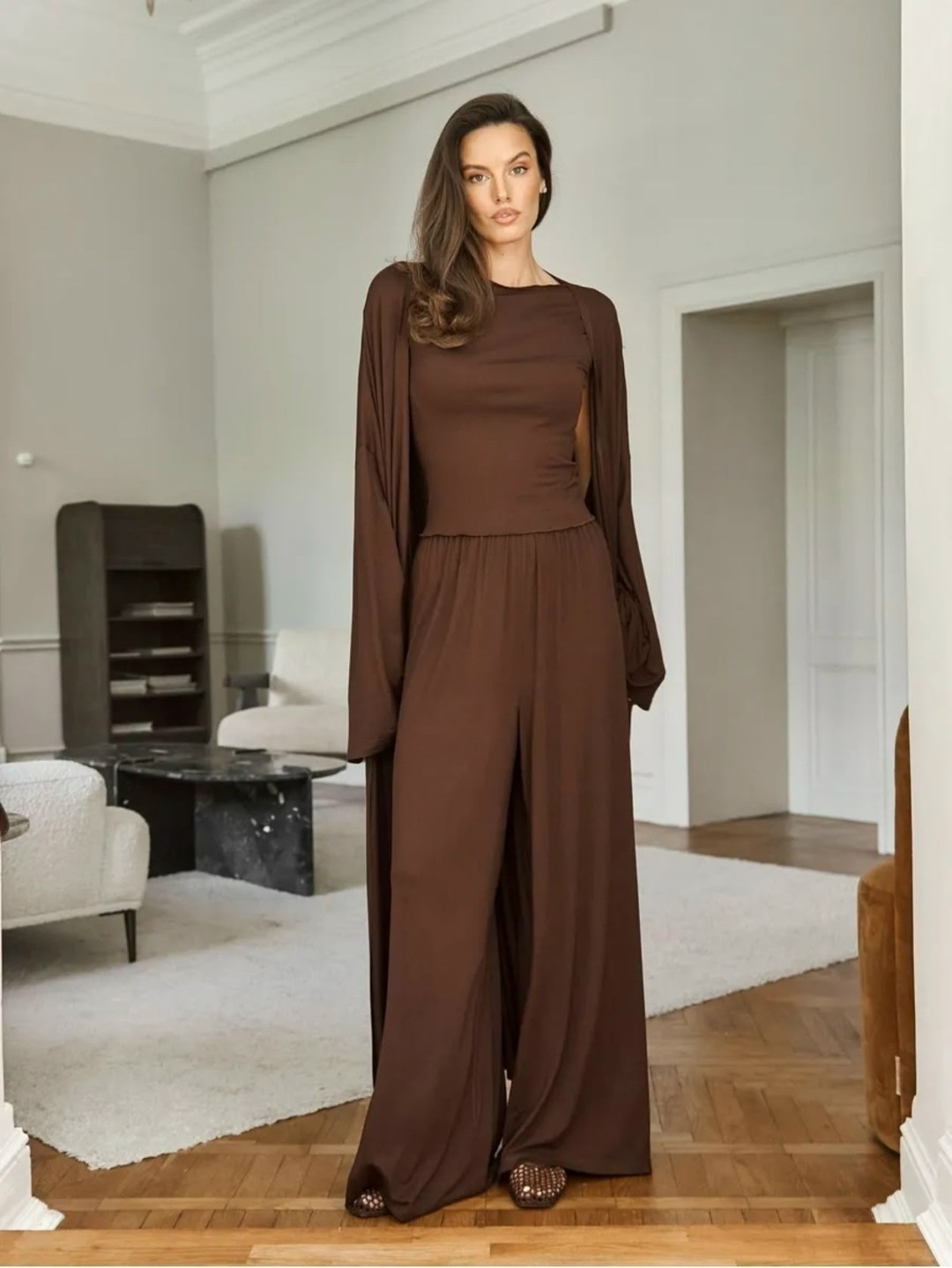 трикотажные костюмы,костюм женский,костюм с кардиганом,,блузка летучая мышь sahera rahmani