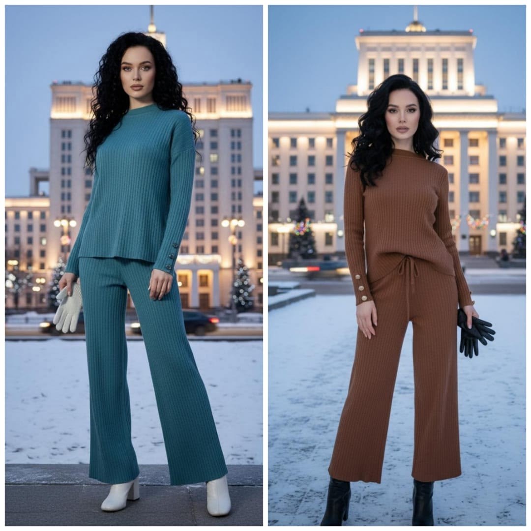 женские костюмы,костюм женский кофта и штаны арт. 1545967,костюм с брюками,костюм женский теплый вязаный брючный,костюм теплый вязаный брючный alina женский