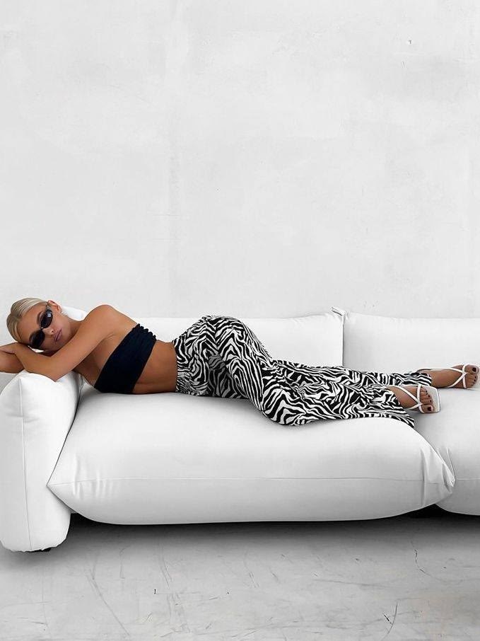 брюки jyate женские с принтом зебры,брюки с принтом зебра,брюки зебра,образ брюки палаццо зебра,брюки зебра широкие