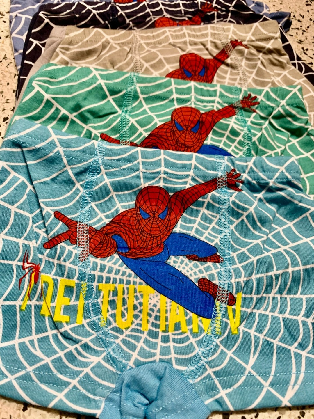 детские трусы для мальчиков,плавки для мальчиков с принтом "человек-паук",трусы для мальчика 5 шт,трусы детские для мальчика набор,человек паук для мальчиков