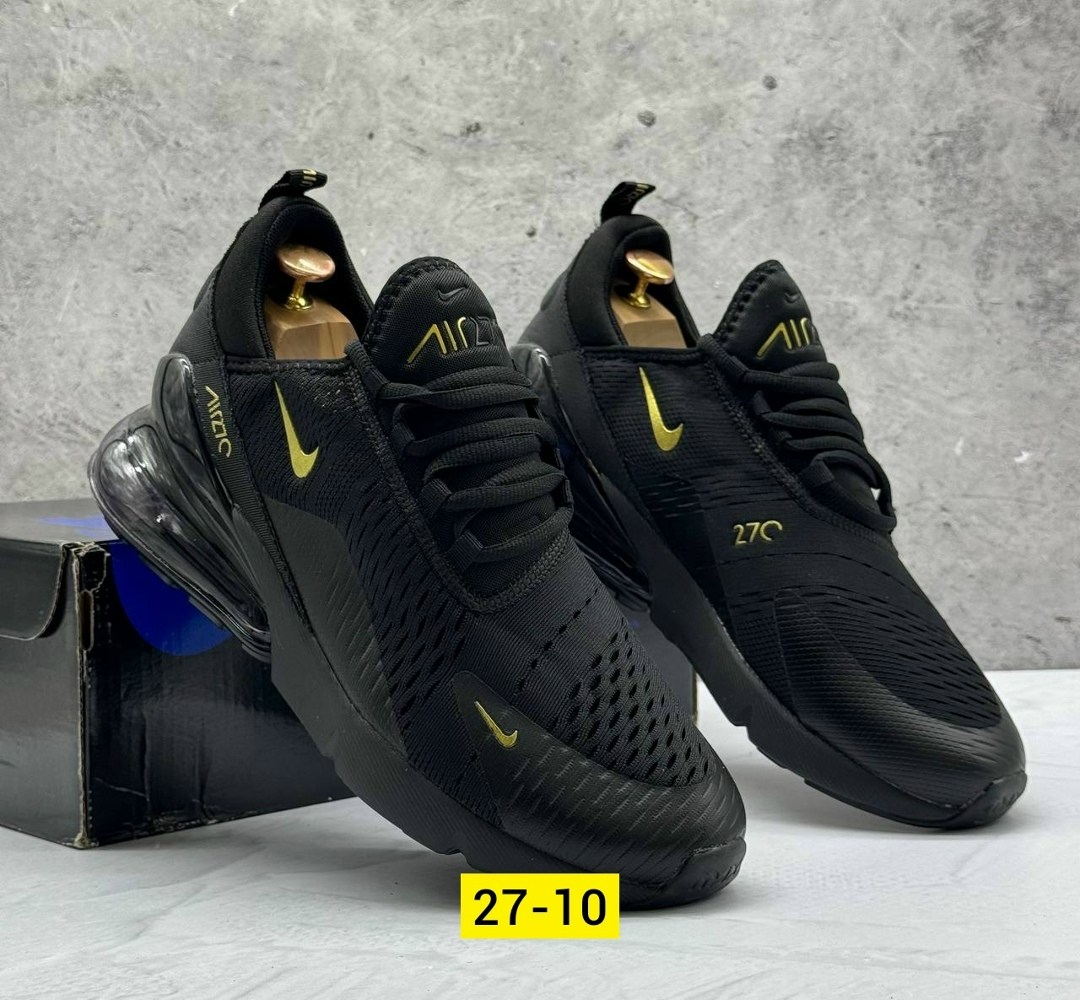 кроссовки,nike air max 270 black gold,кроссовки nike air max 270,кроссовка мужской,nike air 270
