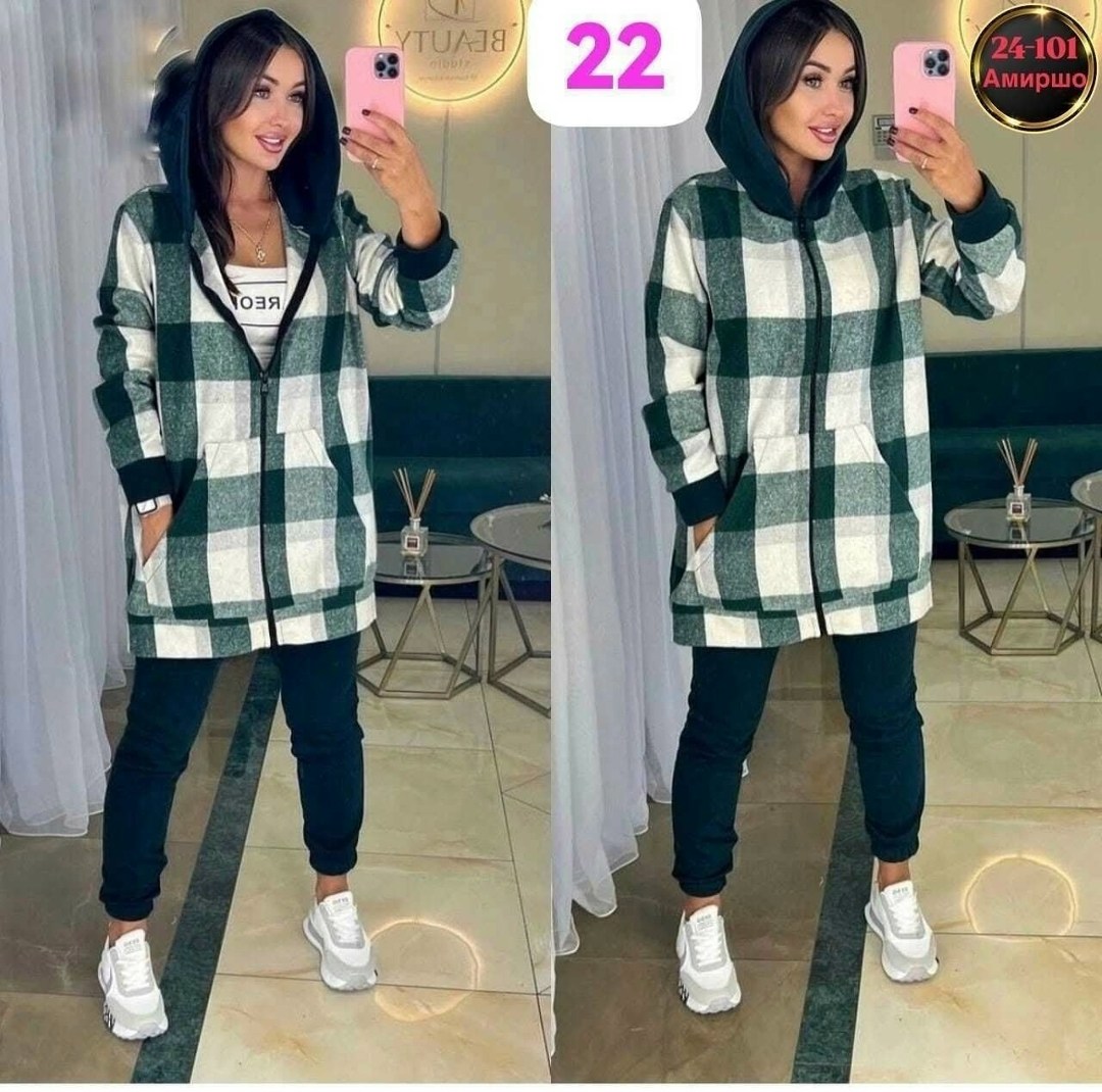 костюм женский,рубашка оверсайз теплая в клетку удлиненная amy store,женский костюм на флисе,костюм женский теплый,костюм женский тройка