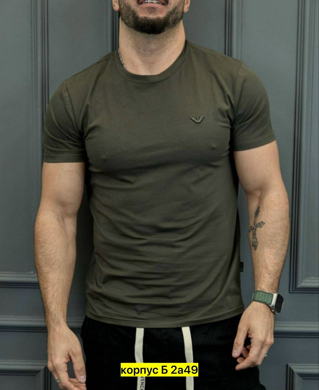 мужская футболка,футболки для мужчин,комплект футболки,армани футболка мужская темно зеленая,футболка зелено
