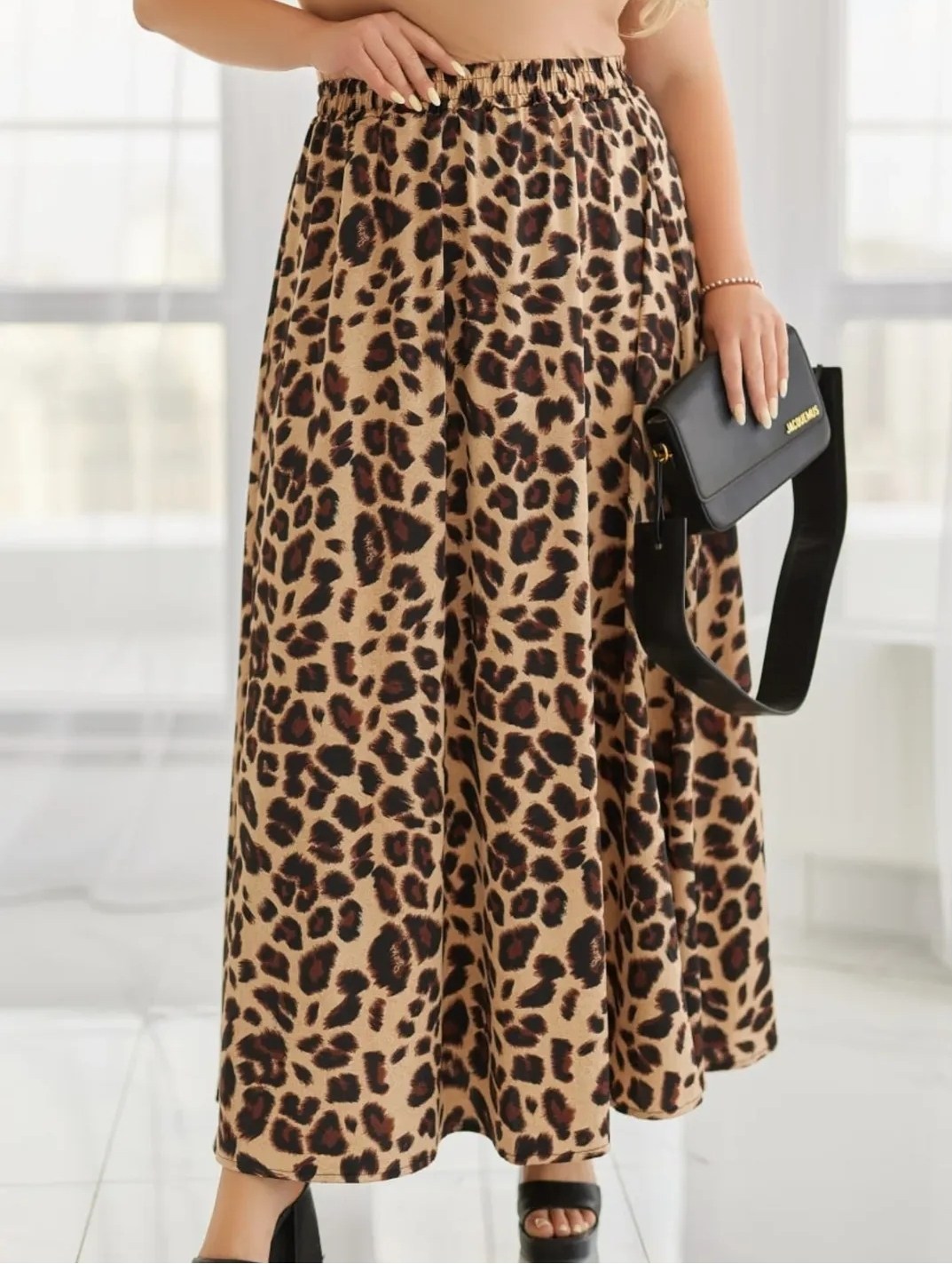 юбка макси леопард,shein lune юбка с леопардовым принтом с высокой талией,плиссированная юбка с леопардовым принтом,юбка с леопардовым принтом,юбка леопардовая