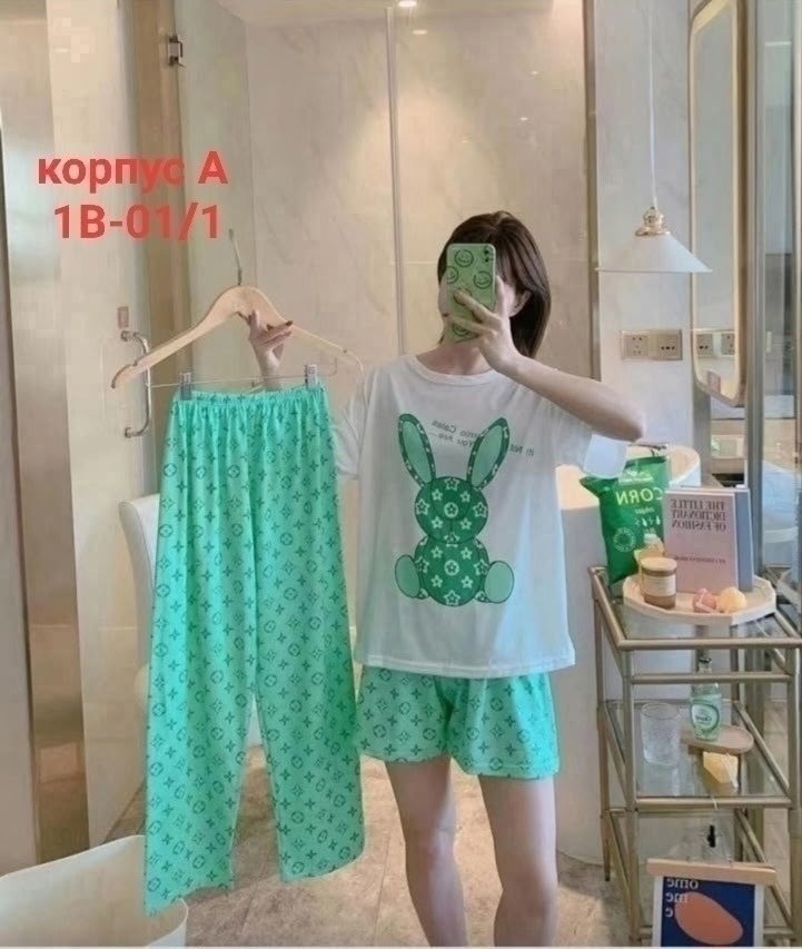 пижама комплект 3 в 1,пижама 3 в 1 со штанами,пижама женская,пижама комплект,пижама женская тройка