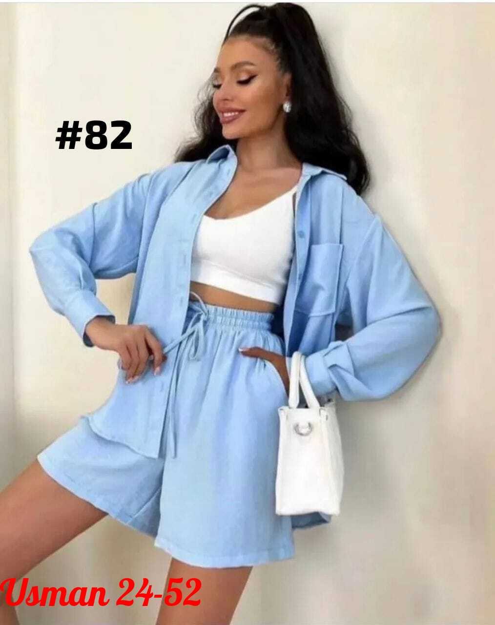костюм женский летний с шортами и рубашкой,костюм с шортами летний,костюм летний с шортами и рубашкой оверсайз katalinof голубой,костюм с шортами и рубашкой летний,костюм летний с шортами и рубашкой о