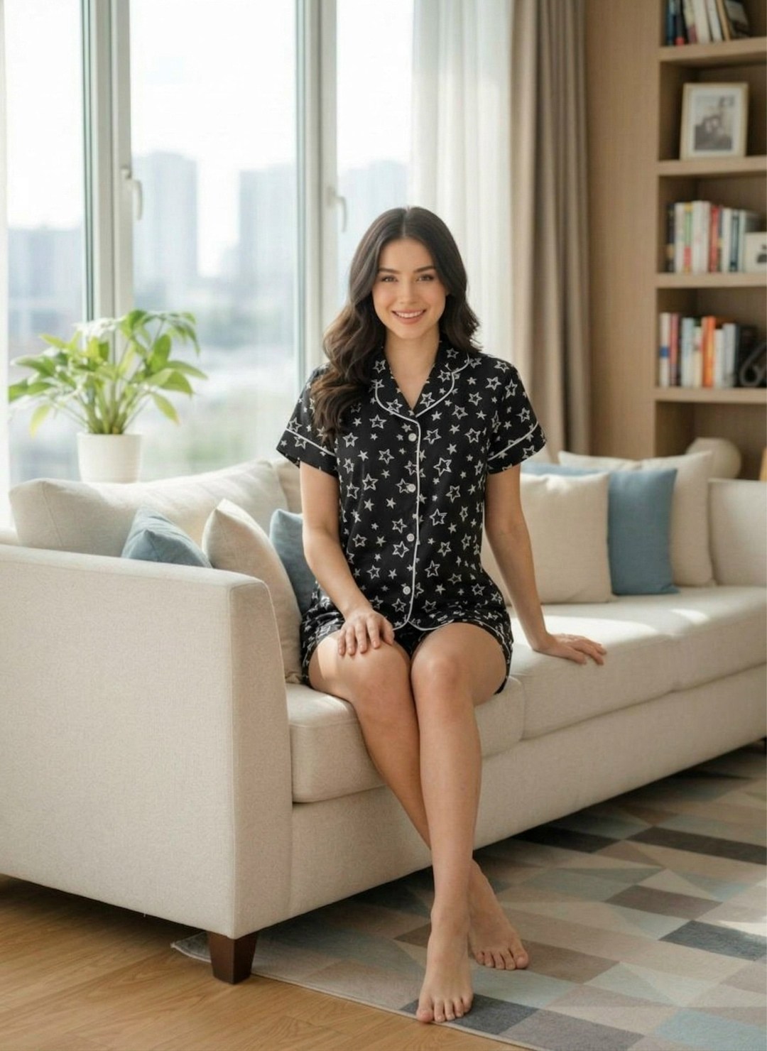 пижама женская,женская пижама с шортами,комплект пижама,пижама женская с рубашкой и шортами,одежда для дома