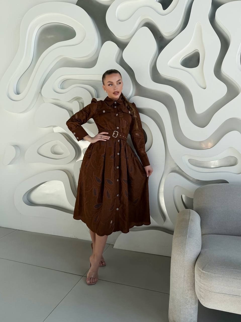 платье коричневое,платье,женское платье,платье модное,платье вельветовое