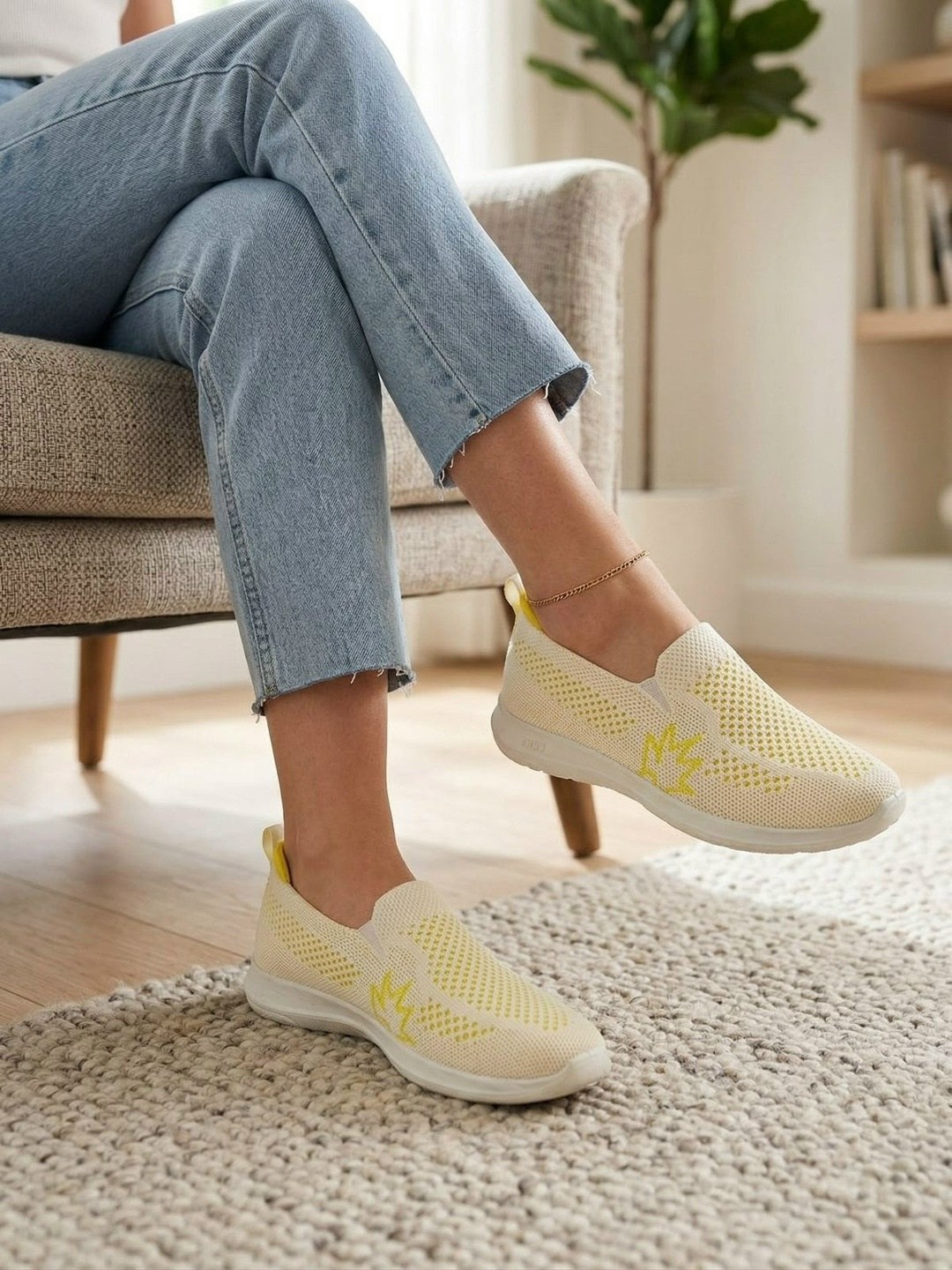 , женская,слипоны женские,слипоны летние,желтые слипоны юничел