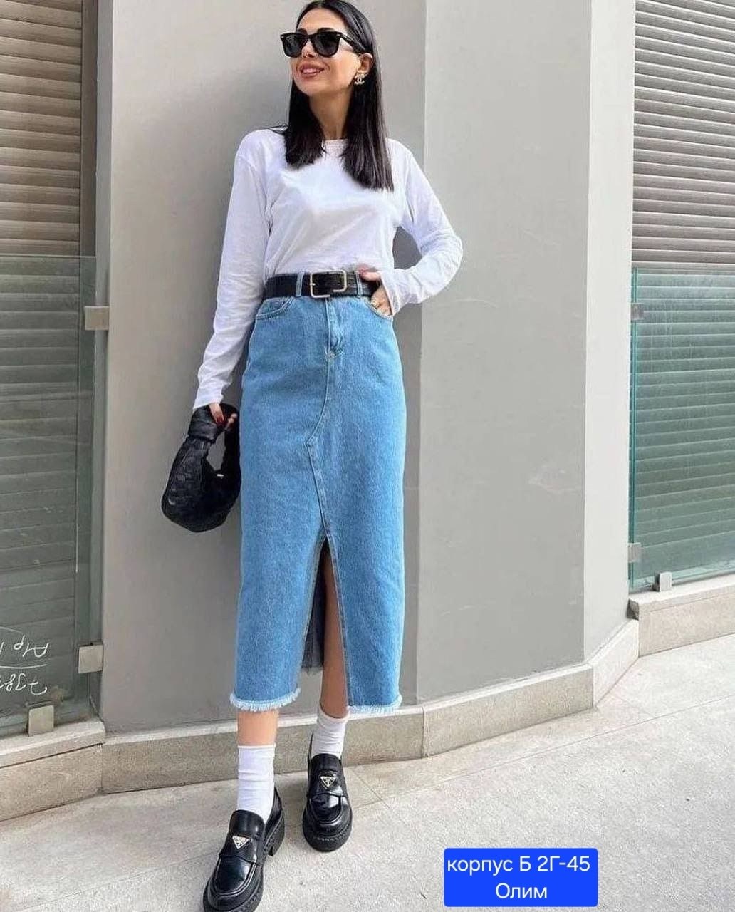 джинсовая юбка,юбка джинсовая длинная,юбка джинс,юбка миди джинсовая с разрезом спереди ниже колен,юбка джинсовая с разрезом