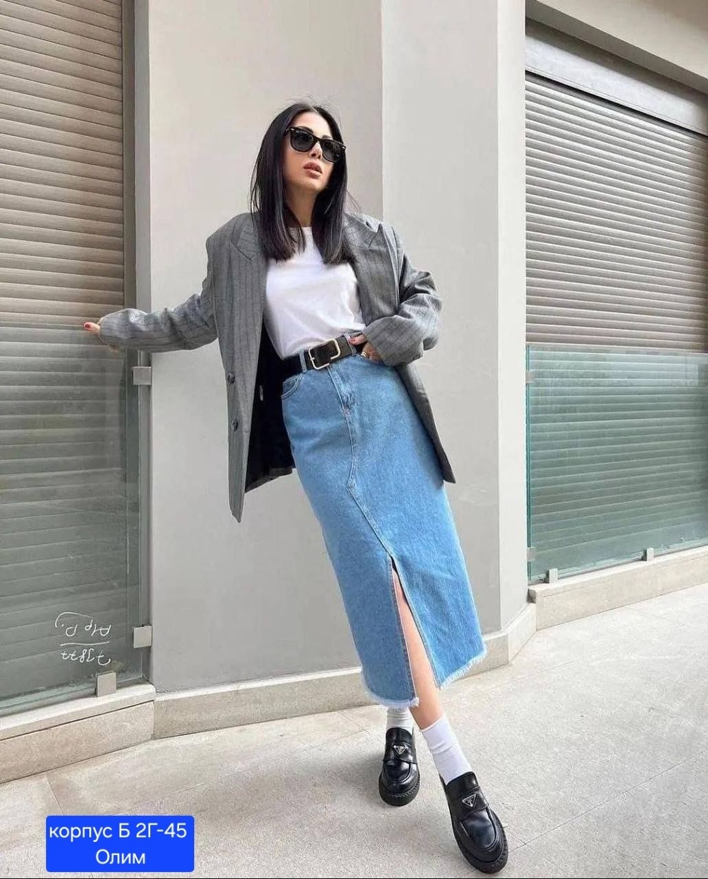 джинсовая юбка,юбка джинсовая длинная,юбка джинс,юбка миди джинсовая с разрезом спереди ниже колен,юбка джинсовая с разрезом