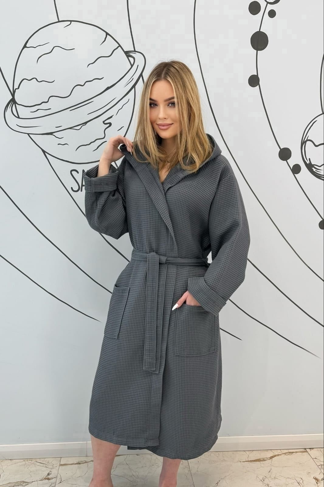 халат женский вафельный,халат женский вафельный pandahug оrnella мятный с,женский вафельный халат с капюшоном,халат женский вафельный pandahug оrnella голубой,халат женский вафельный pandahug оrnella