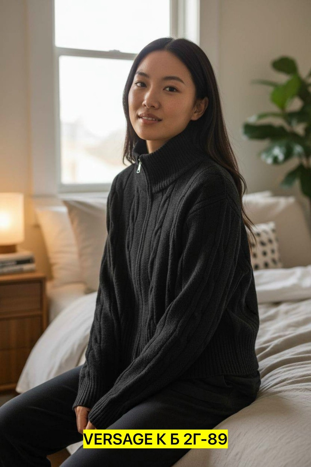 свитер вязаный с горлом на молнии джемпер by saash цвет серый меланж,модные свитера,свитер,свитер оверсайз,свитер вязаный