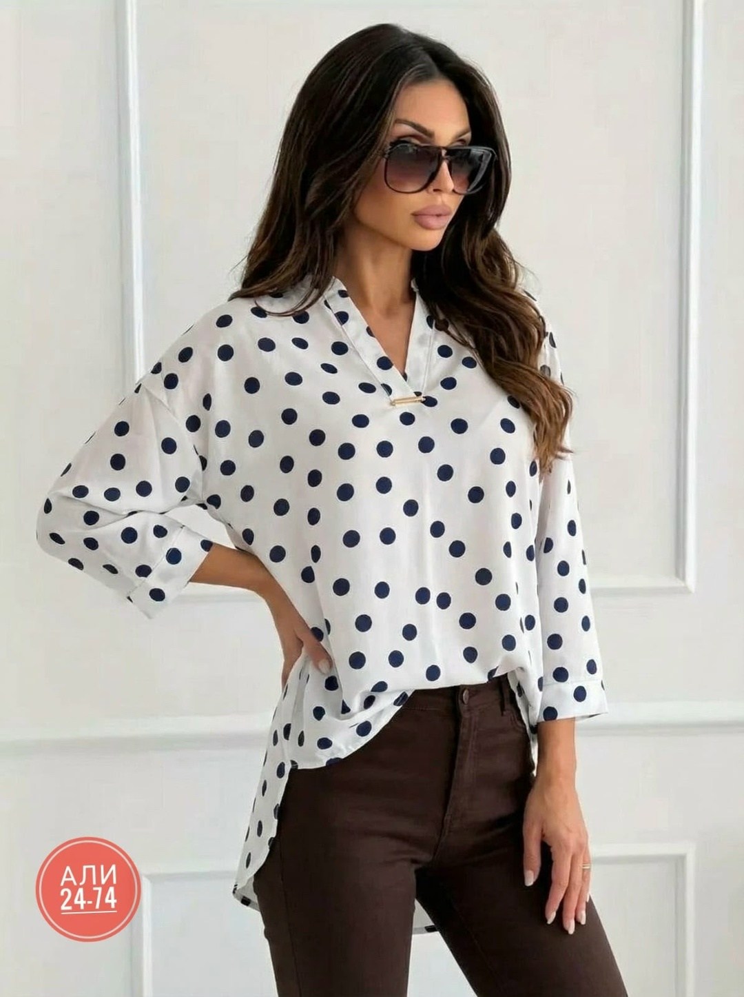 блузка женская,блузка в горошек,женская блуза,модная блузка,повседневная блузка
