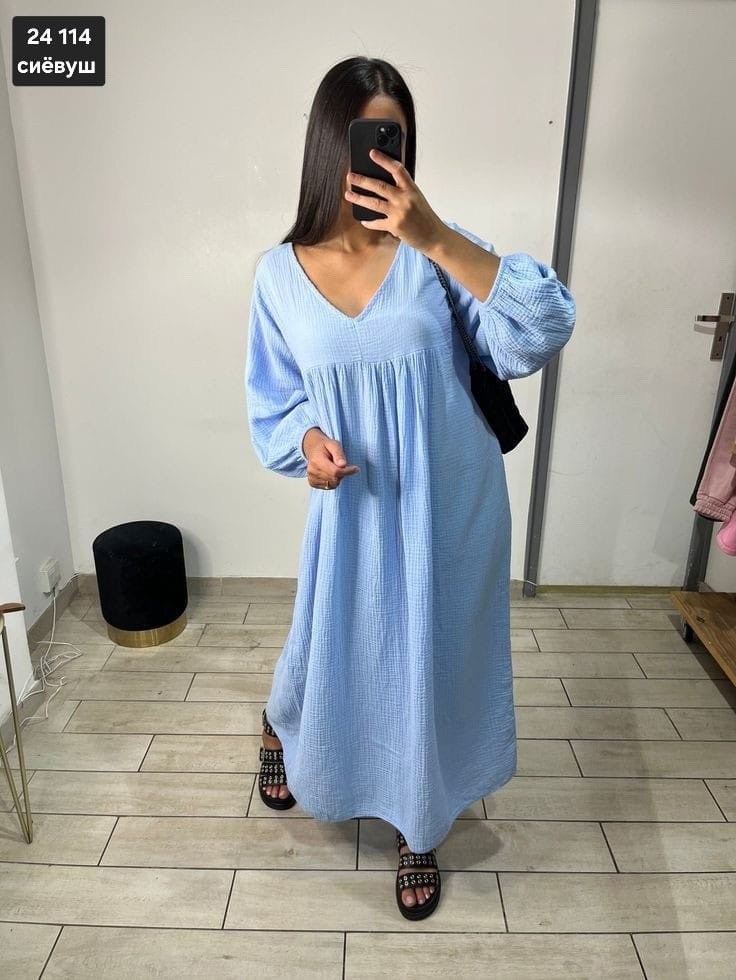 платье кэжуал,платье модное,платье мода,платья из муслина объемные,платье муслин женское