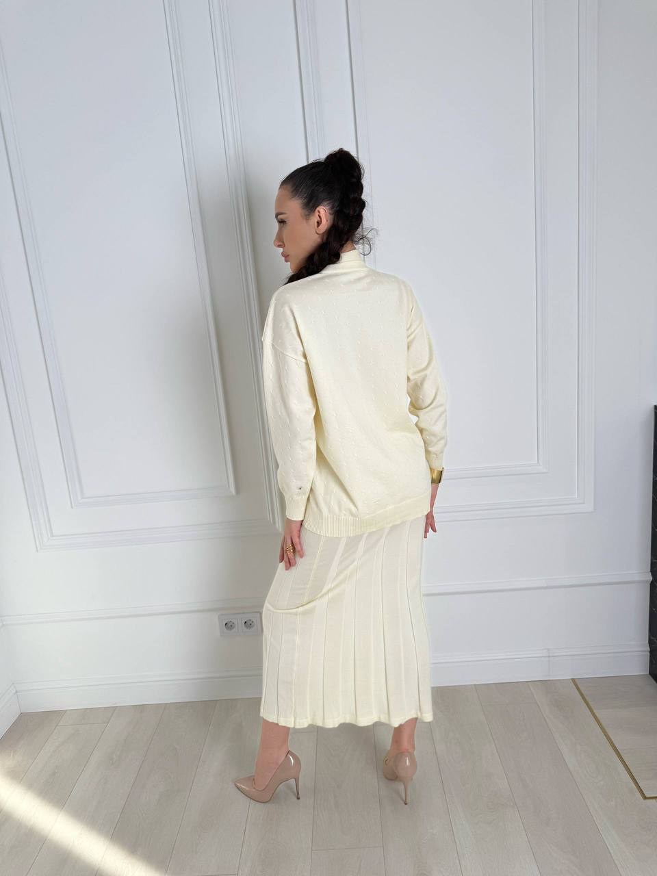 женский костюм с юбкой,костюм с юбкой и кардиганом galore original,костюм с юбкой и кардиганом galore original цвет слоновая кость,костюм с юбкой и кардиганом galore original 304491992,костюм с юбкой