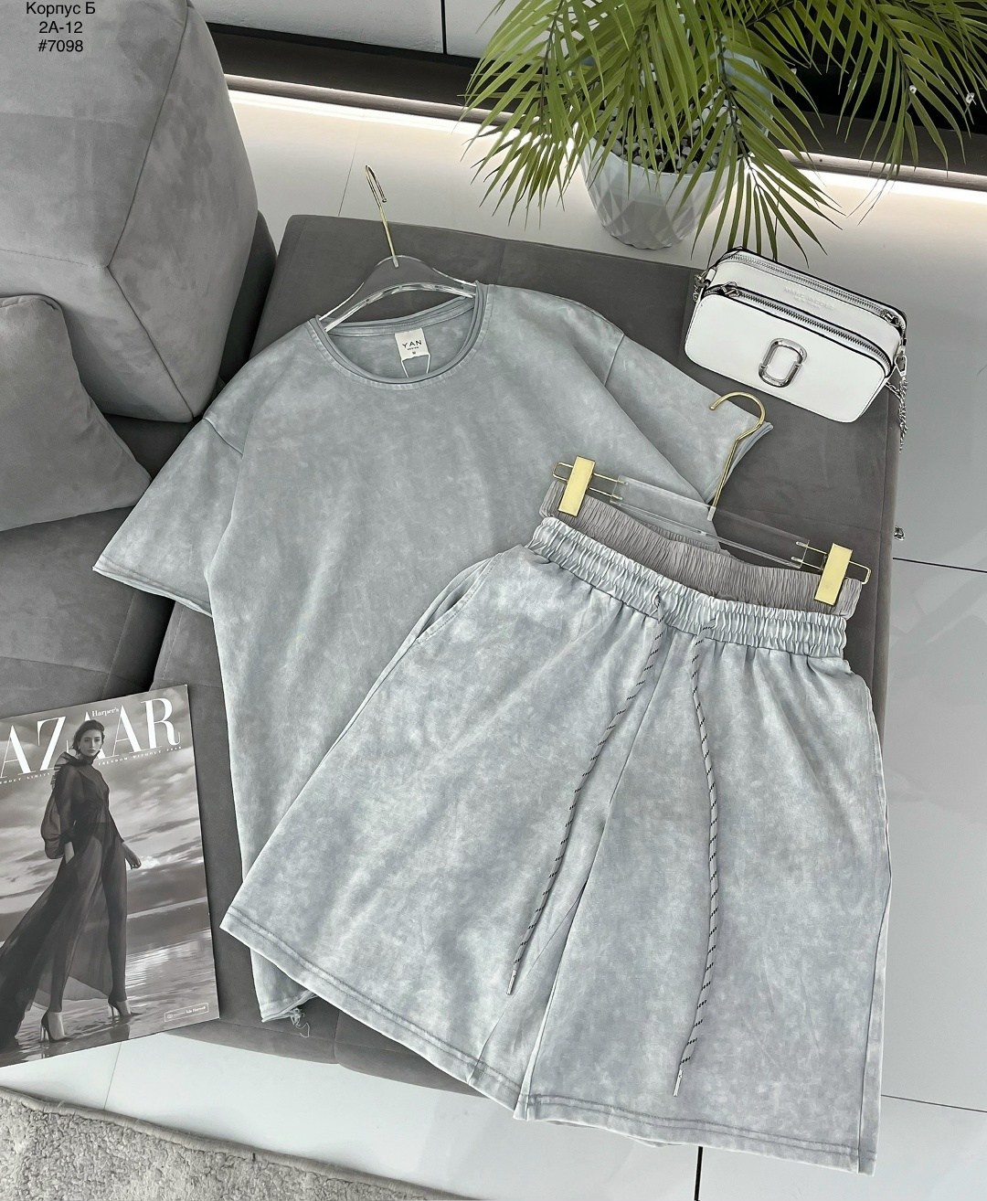 футболка оверсайз варенка серая 2man 538234492,футболка оверсайз варенка,футболка оверсайз,футболки женская,костюм женский