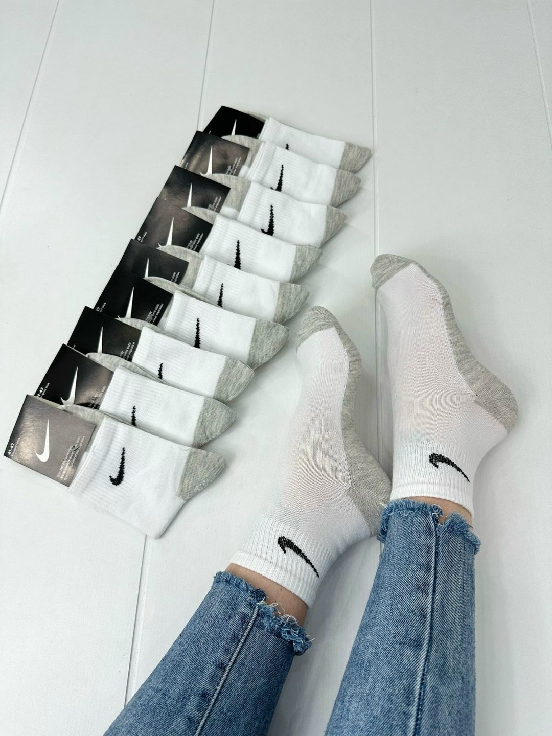 носки мужские 10 пар,носки найк белые 10 пар средние набор хлопковые,мужские носки,комплект носки мужские,носки для мужчин