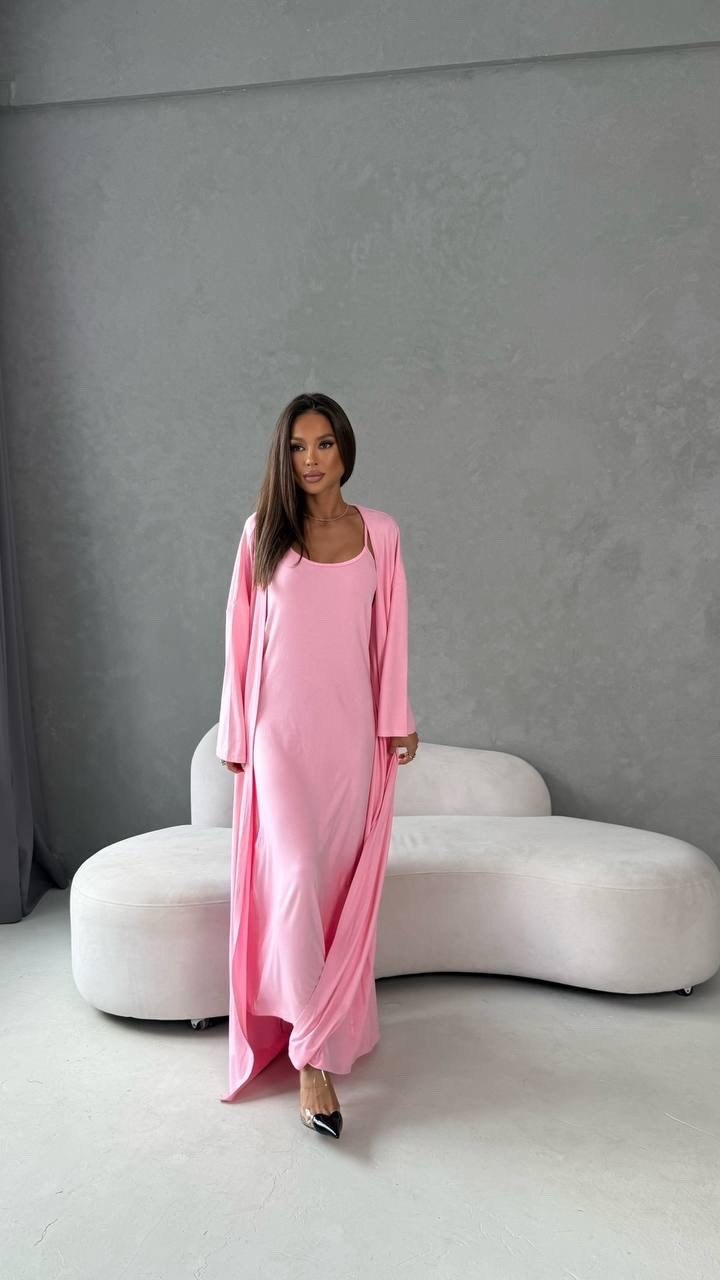 комплект платье и кардиган длинный оверсайз,платье с кардиганом (двойка) молочный,удлиненный кардиган,комплект платье с кардиганом,мусульманская платья