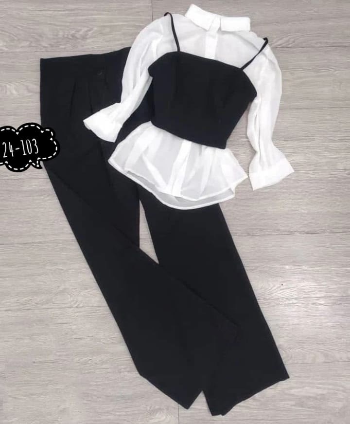 шифоновая блузка с v-образным вырезом и брюки,костюм школьный,костюм для школы,костюм школьный для девочки,костюм с брюками и блузкой