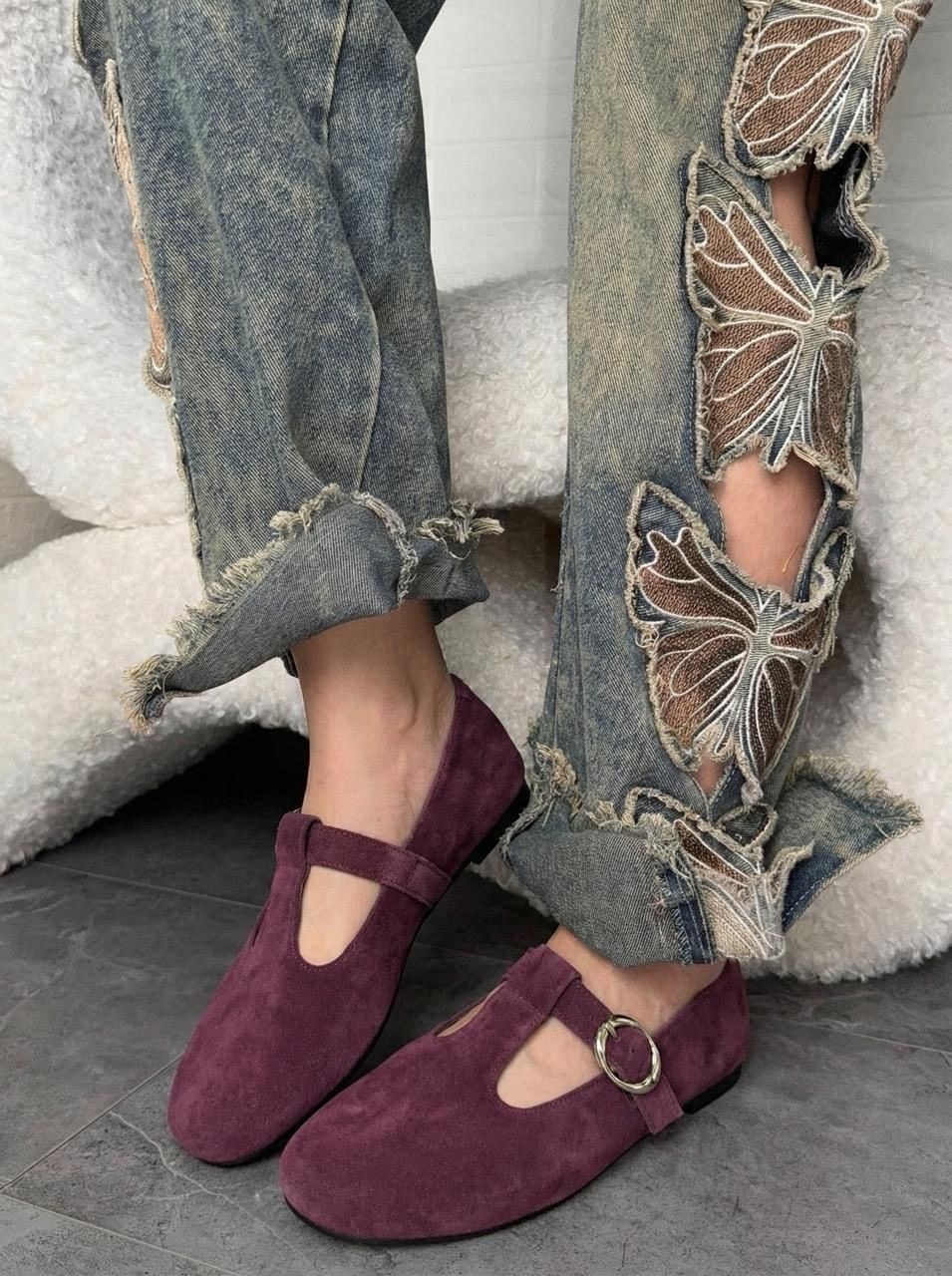 , женская,замшевые балетки,модная женская ,стильные туфли