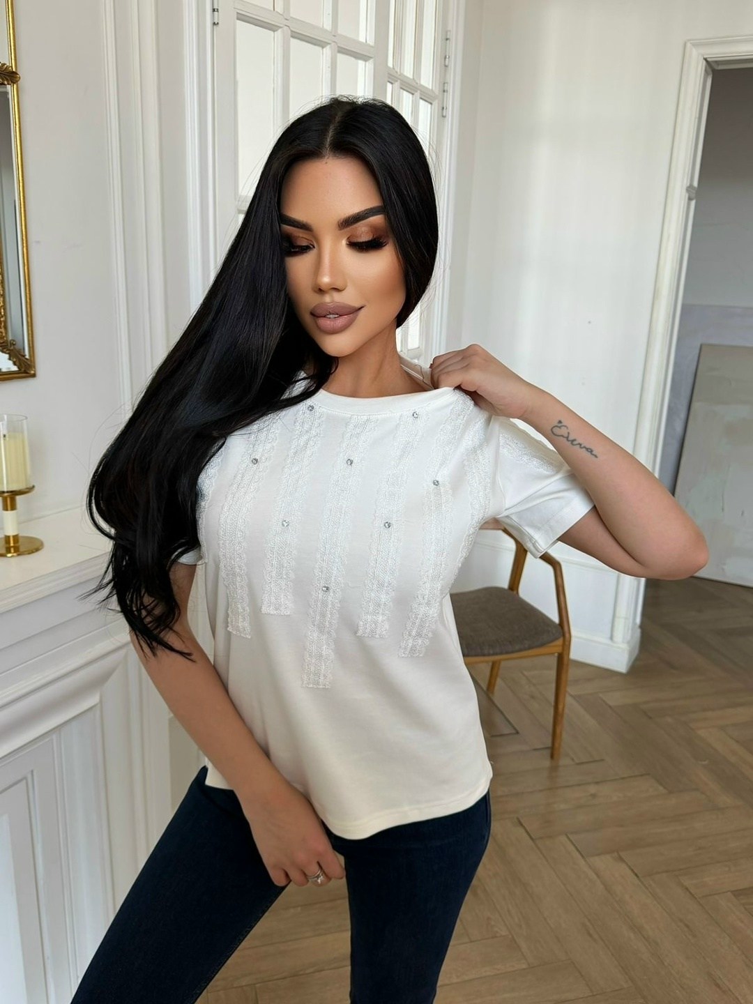 футболки женская,женская футболка белая,футболка,футболка со стразами,футболка нарядная