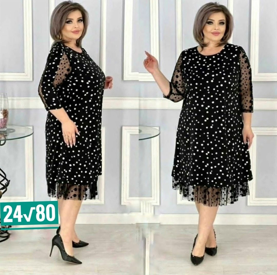 вечернее платье больших размеров нарядное в горошек saliya brand,платье больших размеров в горошек,женское праздничное платье больших размеров,платье вечернее больших размеров нарядное в горошек,плать