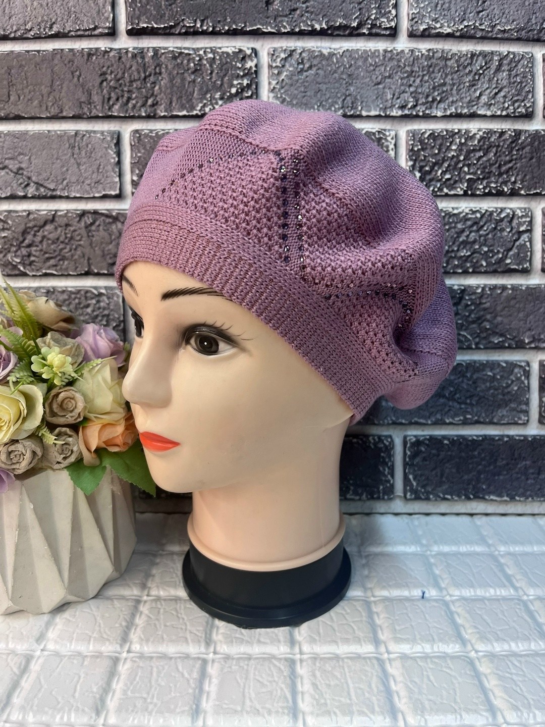 берет женский,шапка для женщин,женская шапка,берет двойной,беретка женская