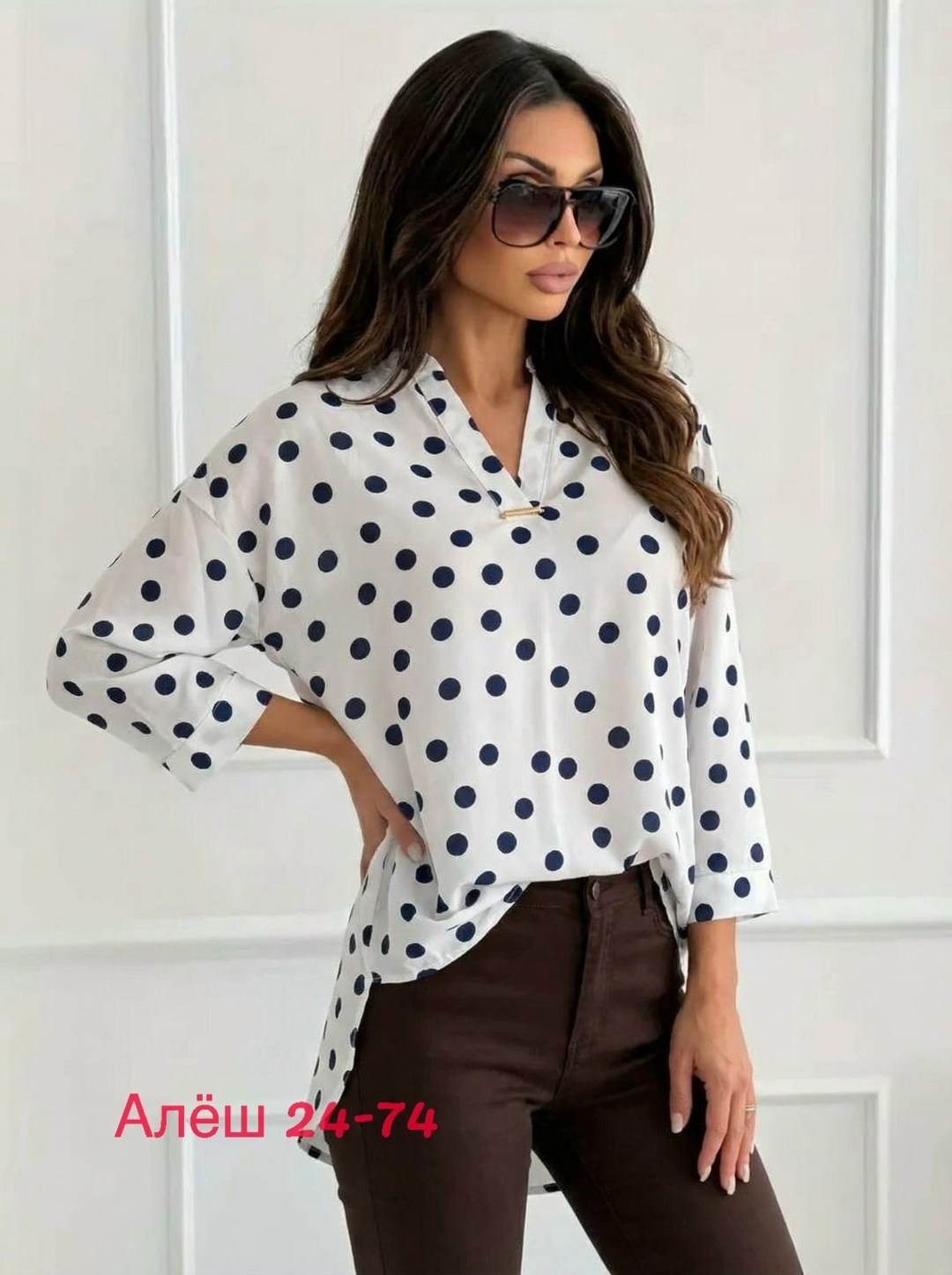 женская блузка,блузка в горошек,женская блуза,повседневная блузка,модная блузка