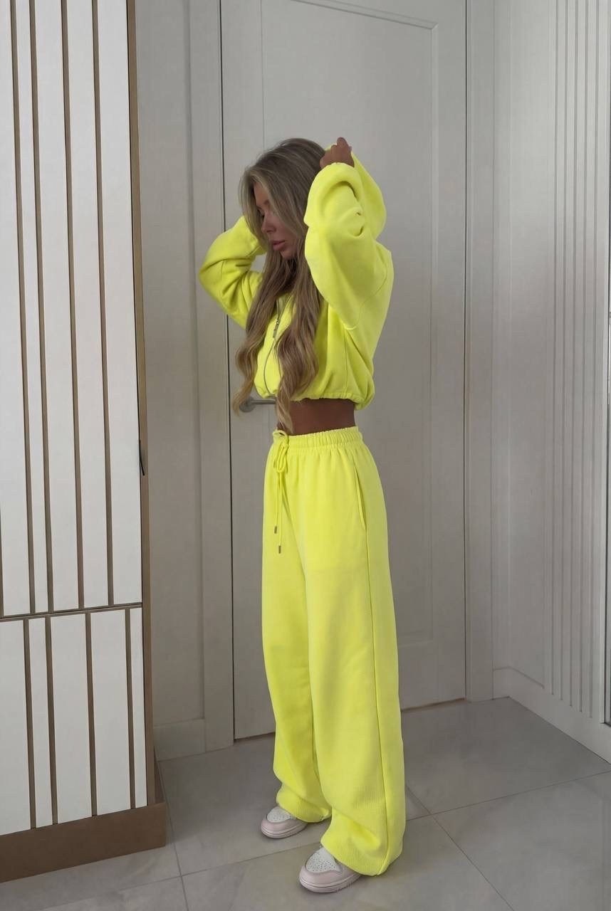 костюм на флисе,костюм спортивный женский,костюм женский,костюм желтый,cпортивный костюм женский на флисе