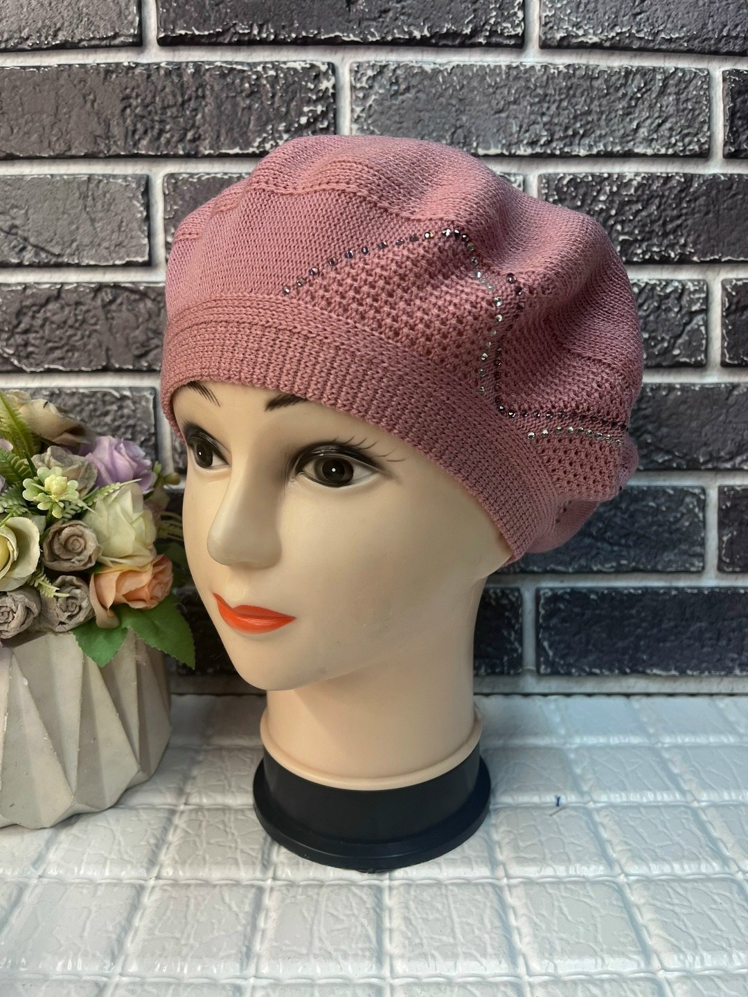 берет женский,шапка женская,берет демисезонный вязаный,шапка для женщин,берет женский вязаный