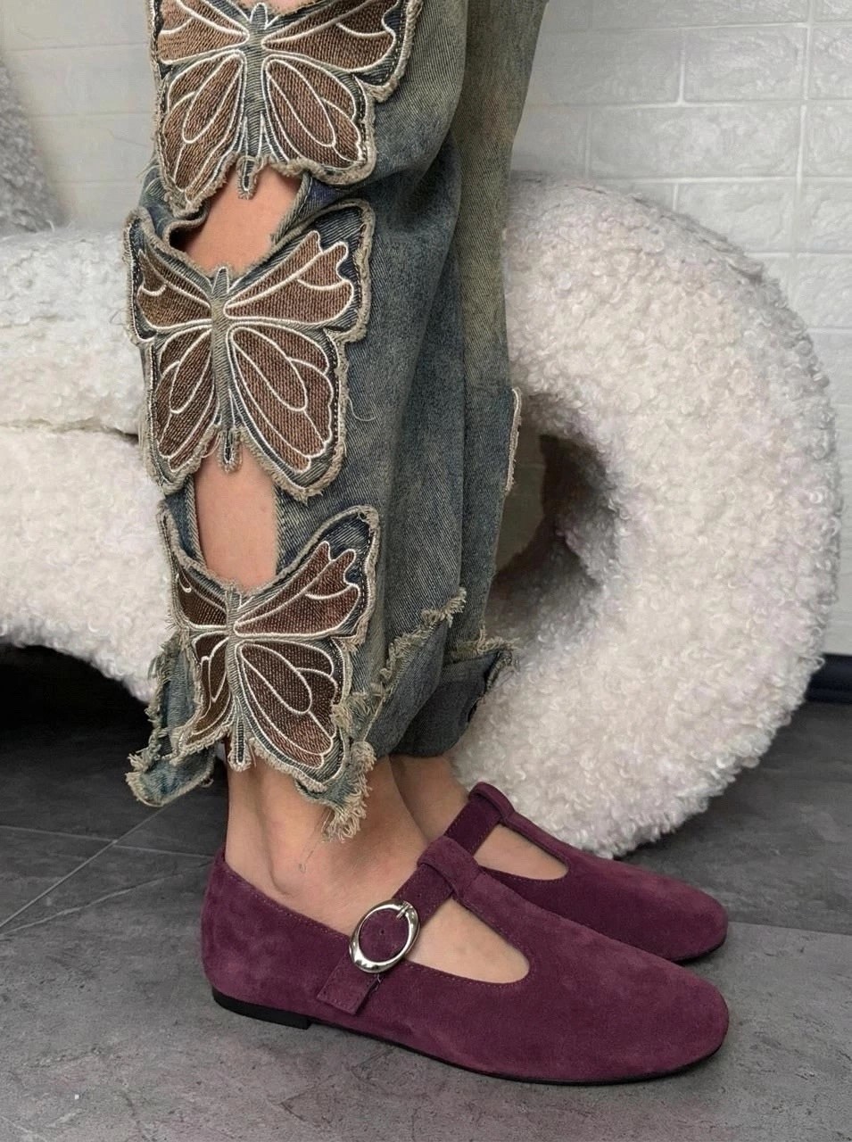 , женская,замшевые балетки,модная женская ,стильные туфли